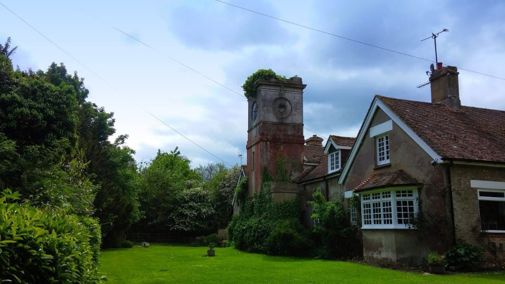 The surviving clock tower of the Fredville Estate