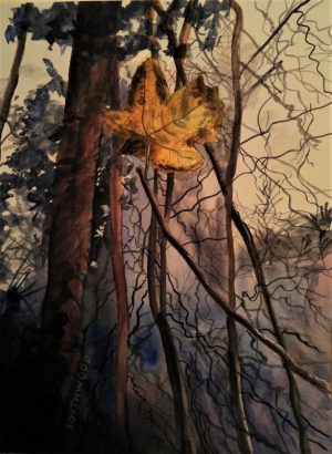 Winter leaf. Watercolour on paper - 31 x 23 cm