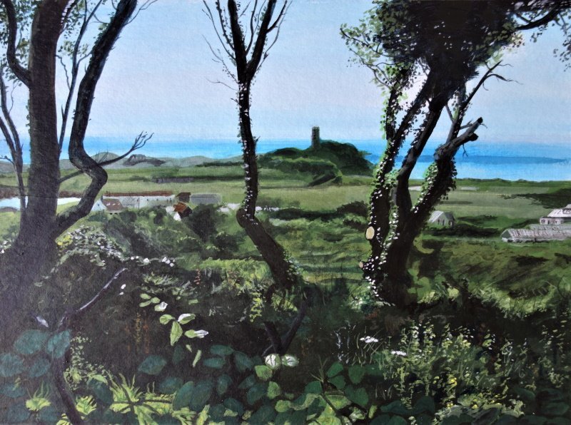 Fort Saumarez, Guernsey. Acrylics on paper - 24 x 32 cm